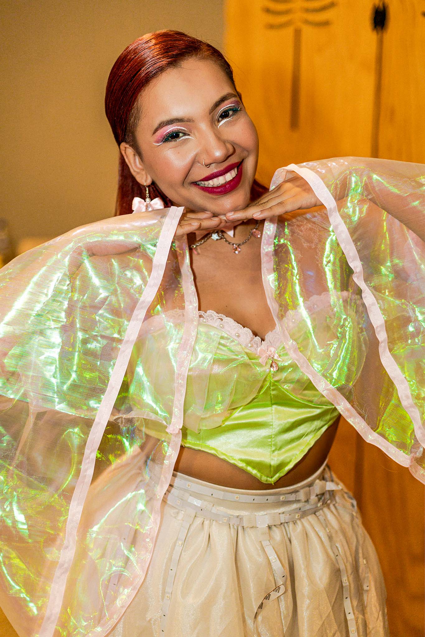 LOOKBOOK Electric Catwalk Style Mood Vibe Fluor Neon Glitter Nights Photoshoot Memories of Tokio Sheep